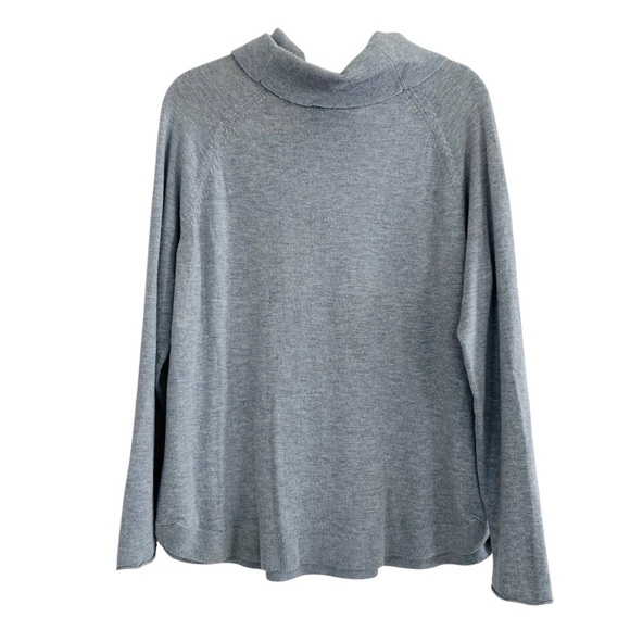 J. Jill Polar Bear Cowl Neck Sweater Gray Size Medium - Picture 13 of 15